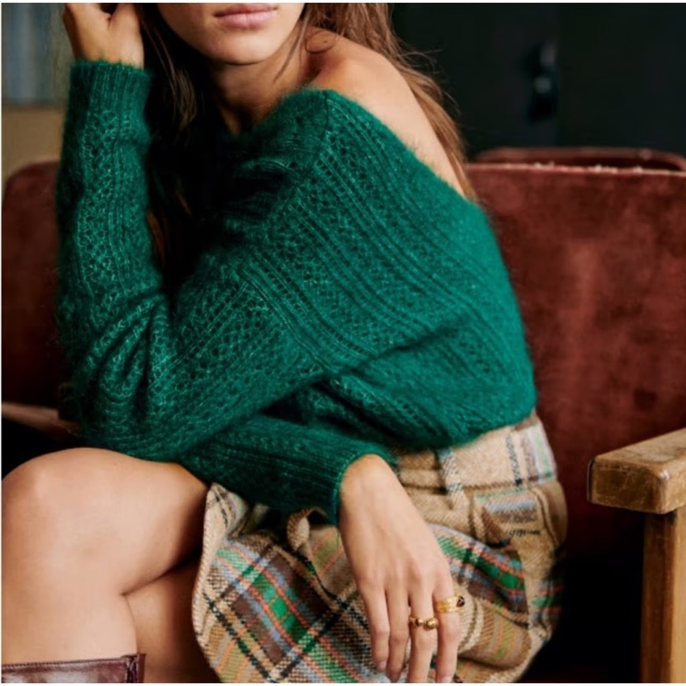 Sezane Malou Jumper Vert Émeraude - Size M